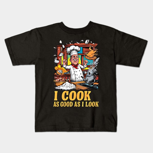 Chef's Charm - A Dash of Confidence in the Kitchen Kids T-Shirt by WEARWORLD